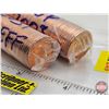 Image 2 : Canada One Cent Rolls (2) Old Effigy : 2003P (Magnetic) & 2003 No P (Non-Magnetic) (Original Rolls)