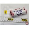 Image 1 : Canada One Cent Rolls (2) : 2004P (Magnetic) & 2004 No P (Non-Magnetic) (Original Rolls)