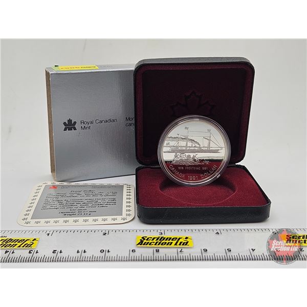RCM Canada 1991 Frontenac Proof Dollar : Black Case (SEE PICTURES!)   (Listing & Descriptions are a 