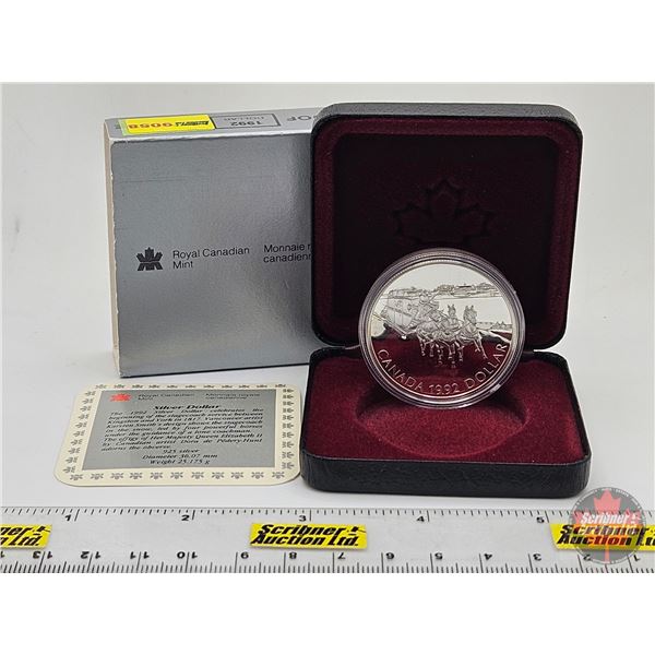 RCM Canada 1992 Kingston to York Stagecoach Proof Dollar : Black Case (SEE PICTURES!)   (Listing & D