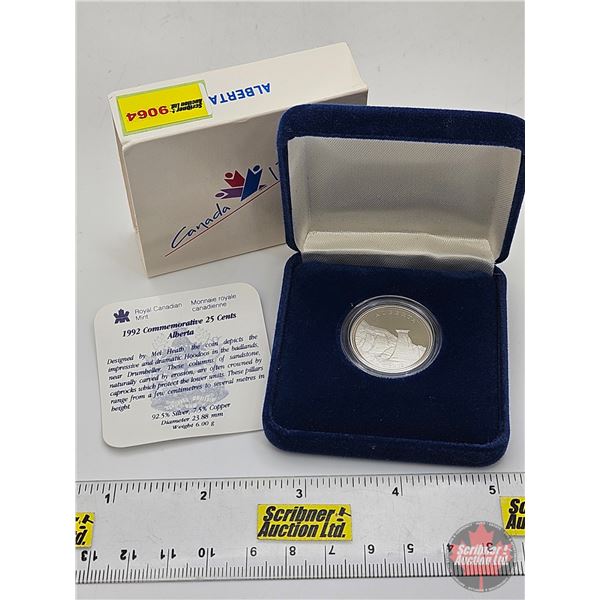 RCM Canada 1992 Commemorative 25-Cents Alberta 125 (92.5%) (SEE PICTURES!)   (Listing & Descriptions