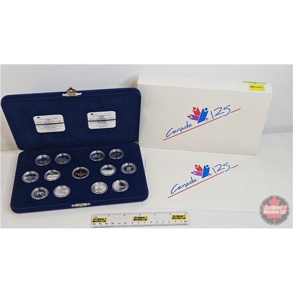 RCM Canada 1992 Confederation 125th 13-Coin Set : Blue Velvet Case (SEE PICTURES!)   (Listing & Desc