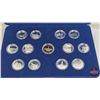 Image 2 : RCM Canada 1992 Confederation 125th 13-Coin Set : Blue Velvet Case (SEE PICTURES!)   (Listing & Desc
