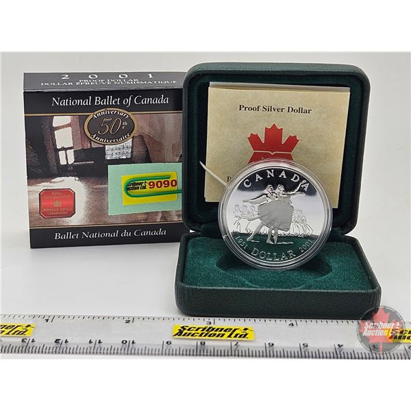 RCM 2001 Proof Dollar : National Ballet of Canada 50th Anniversary (COA) (SEE PICTURES!)   (Listing 