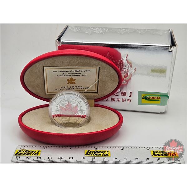 RCM 2001 Hologram Silver Maple Leaf Coin "Prosperity and beauty from the land of the maple leaf" Fin