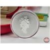 Image 4 : RCM 2001 Hologram Silver Maple Leaf Coin "Prosperity and beauty from the land of the maple leaf" Fin