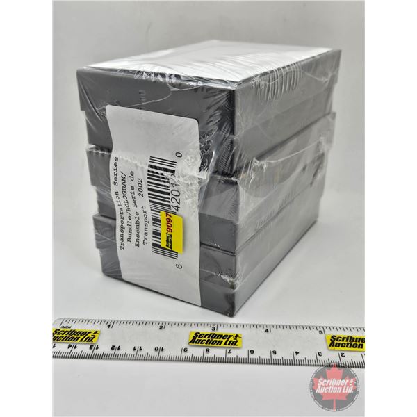 RCM Canada Transportation Series 2002 : Hologram (Set of 3) : - SHIP - TRAIN - CAR (COA) (92.5%)  (N