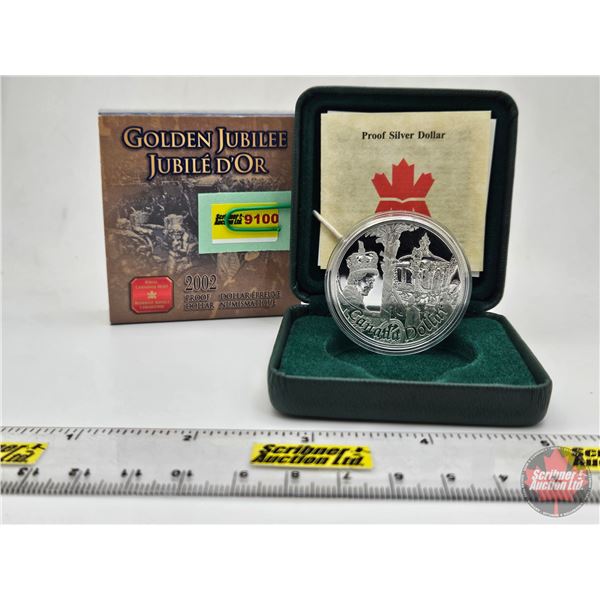 RCM 2002 Proof Silver Dollar : Golden Jubilee (COA) (92.5%) (SEE PICTURES!)   (Listing & Description