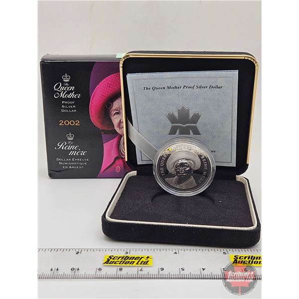 RCM Canada 2002 The Queen Mother Proof Silver Dollar (COA #06603) (92.5%) (SEE PICTURES!)   (Listing