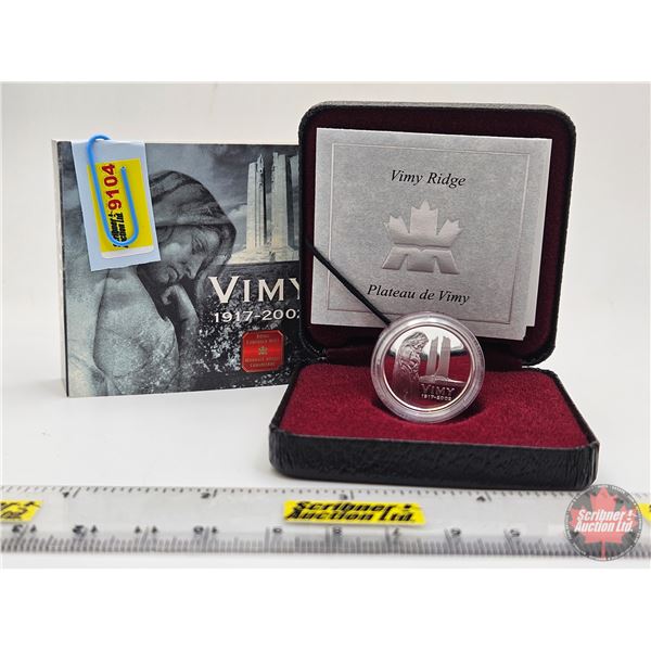 RCM Canada 2002 Vimy Ridge Five Cent Proof Silver Coin (COA #03720) (92.5%) (SEE PICTURES!)   (Listi