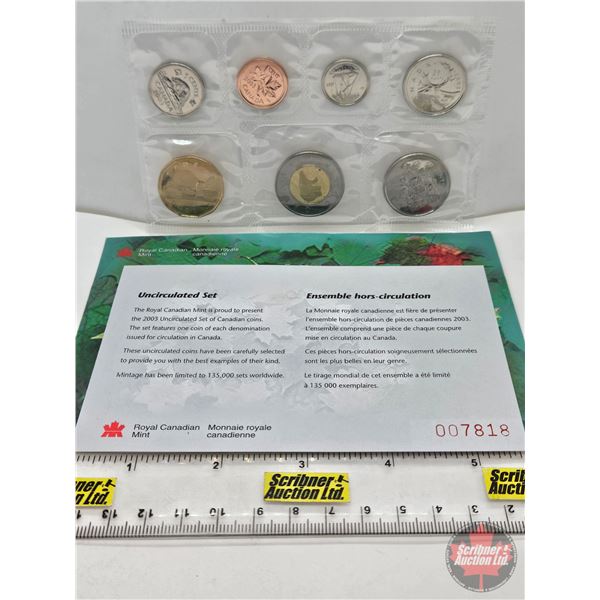 RCM Canada Uncirculated Year Set 2003 (SEE PICTURES!)   (Listing & Descriptions are a GUIDE ONLY and