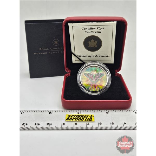 RCM Canada 2004 Butterfly Collection : 50-Cent Silver Coin : Tiger Swallowtail (COA #18405) (92.5%) 