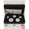 RCM 2004 Silver Maple Leaf Privy Mark Five-Coin Set : One Ounce ; 1/2 Ounce 1/4 Ounce; 1/10 Ounce & 