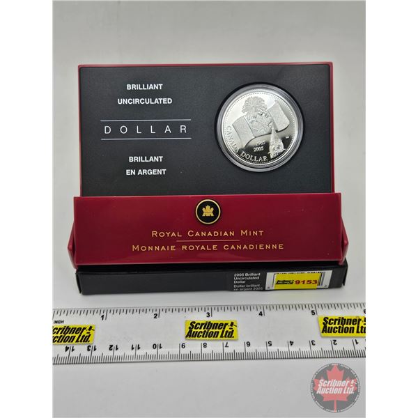 RCM Canada 2005 Brilliant Uncirculated Dollar (COA) (99.99%) (SEE PICTURES!) (GST Exempt)  (Listing 