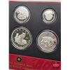 Image 2 : RCM 2005 Fine Silver Four-Coin Set : The Canadian Lynx One Ounce ; 1/2 Ounce 1/4 Ounce & 1/10 Ounce 