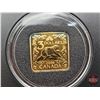 Image 3 : RCM Canada 2006 $3 Square Sterling Silver Coin : The Beaver (COA #05531) (92.5% : Plated 24-Karat Go