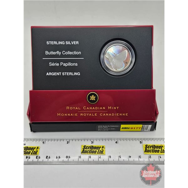 RCM Canada 2006 Sterling Silver 50-Cent Coin : Butterfly Collection : Silvery Blue ~ Artistry in Fli