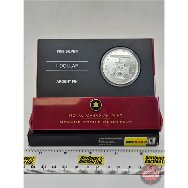 RCM Canada 2006 Proof Silver Dollar : 150th Anniversary Victoria Cross (COA) (99.99%) (SEE PICTURES!