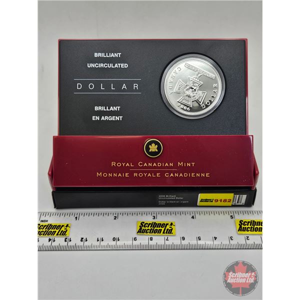 RCM Canada 2006 Brilliant Uncirculated Dollar : 150th Anniversary Victoria Cross (COA) (99.99%) (SEE