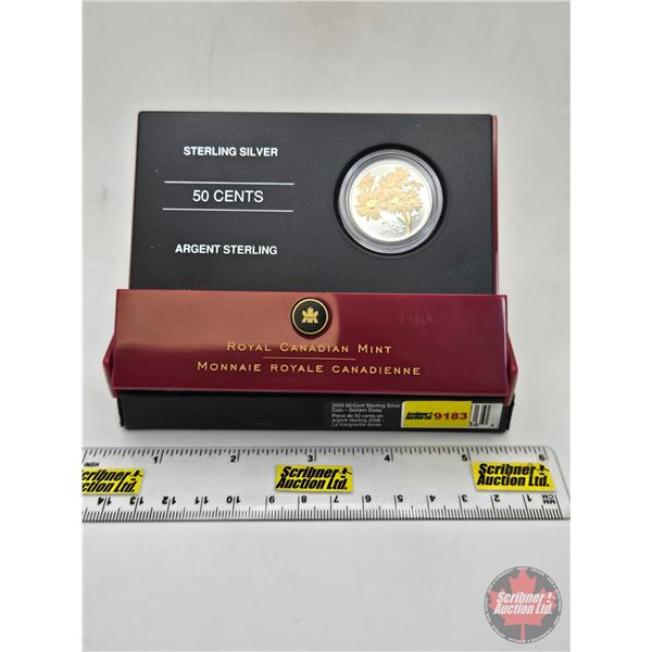 RCM Canada 2006 : 50-Cent Sterling Silver Coin : The Golden Daisy (COA #06676) (92.5%) (SEE PICTURES