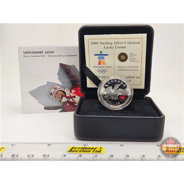 RCM Canada 2008 Sterling Silver Coloured Lucky Loonie : Vancouver 2010 : CITRUS … ALTIUS [x