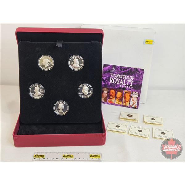 RCM Canada 2008 / 2009 Vignettes of Royalty Series : Sterling Silver $15 : Five-Coin Set (COA's) (92