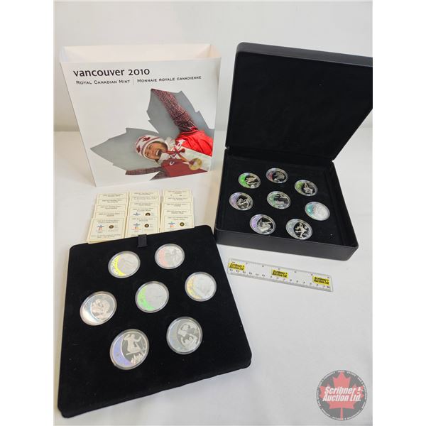 RCM Canada 2007 / 2008 / 2009 : Vancouver 2010 Olympics : Sterling Silver $25 : Fifteen-Coin Set (CO