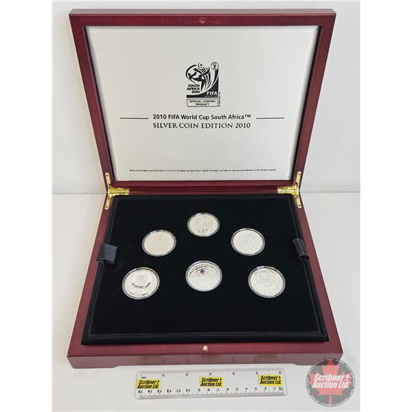 2010 FIFA World Cup South Africa : Silver Coin Edition 2010 : Six-Coin Set (COA #0029) (92.5%) (SEE 