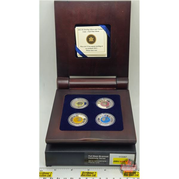 RCM Canada 2011 : Full Moon Bi-Annual Continuity Series : $5 Sterling Silver Niobium Coin : Four-Coi