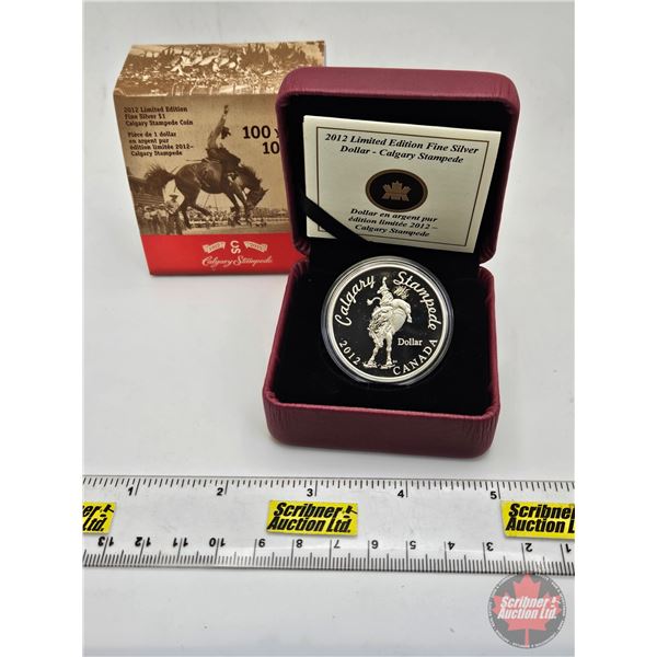 RCM Canada 2012 Limited Edition Fine Silver Dollar : Calgary Stampede (COA #04849) (99.99%) (SEE PIC