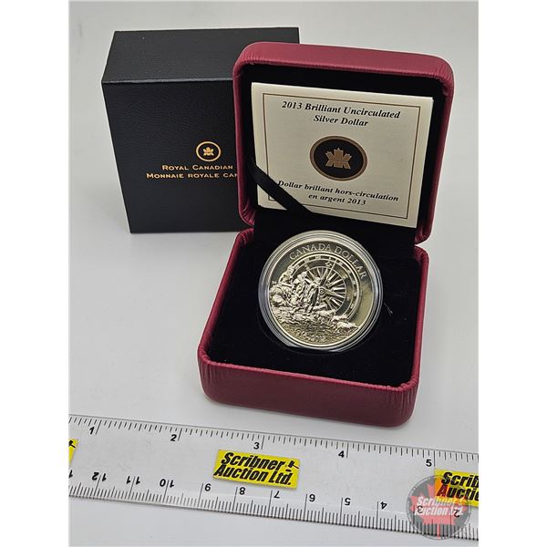 RCM Canada 2013 Brilliant Uncirculated Silver Dollar : Canadian Arctic Expedition 1913-1916 (COA #07