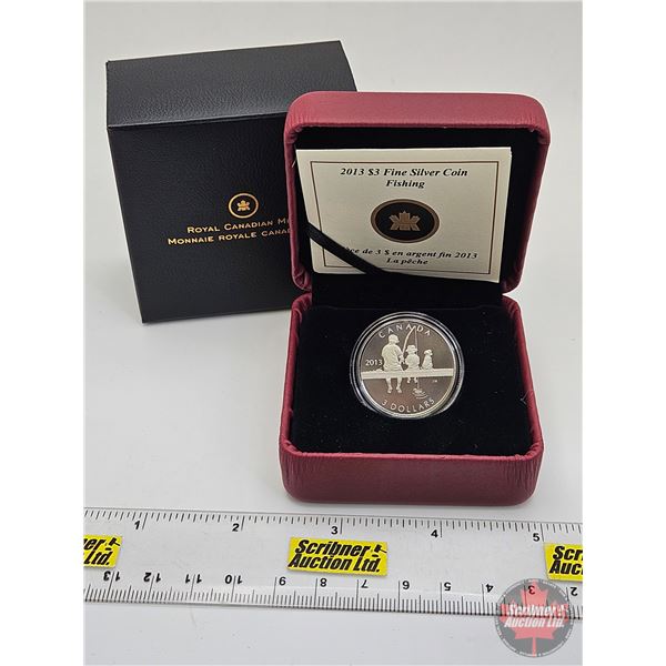 RCM Canada 2013 : $3 Fine Silver Coin : Fishing : Special Moments with Dad (COA #10827) (99.99%) (SE