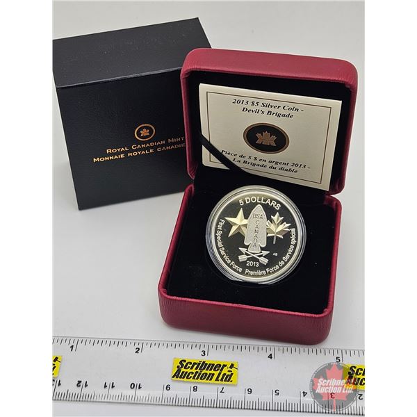 RCM Canada 2013 : $5 Silver Coin : Devil's Brigade : United against a common foe - The First Special