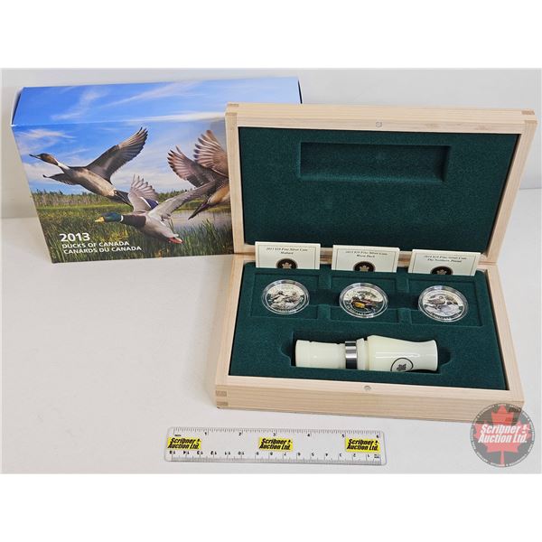 RCM 2013 : $10 Fine Silver 3-Coin Set : Ducks of Canada (with Duck Call) - Mallard (COA #05581) (99.