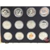 Image 2 : RCM Canada 2013 : $10 O Canada Series: Pure Silver 12-Coin Set with Display Case (COA's) (99.99%) #1