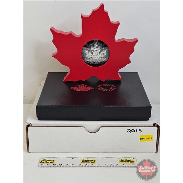 RCM Canada 2015 : $20 Fine Silver Coin : The Canadian Maple Leaf (COA #03098) (99.99%) (SEE PICTURES