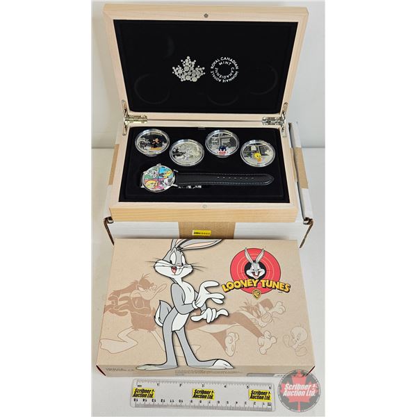 RCM Canada 2015 : $20 Fine Silver 4-Coin Set & Watch : Looney Tunes (COA's) - Bugs (COA #03802) - Sy