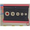Image 13 : RCM Canada 2015 : Fractional Set : The Maple Leaf : Five-Coin Set One Ounce ; 1/2 Ounce 1/4 Ounce; 1
