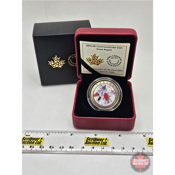 RCM Canada 2015 : 50-Cent Lenticular Coin : Snow Angels (COA #08577) (SEE PICTURES!)   (Listing & De