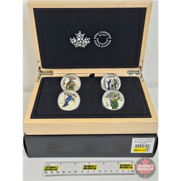 RCM Canada 2016 : $15 Fine Silver 4-Coin Set : National Heroes (COA's) - Firefighters (COA #07169) -