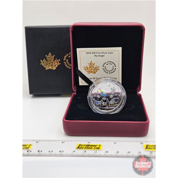 RCM Canada 2016 : $20 Fine Silver Coin : My Angel (COA #00632) (99.99%) (SEE PICTURES!) (GST Exempt)