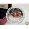 Image 2 : RCM Canada 2016 : $20 Fine Silver Coin : The Colorful Wings of a Butterfly (COA #0836) (99.99%) (SEE