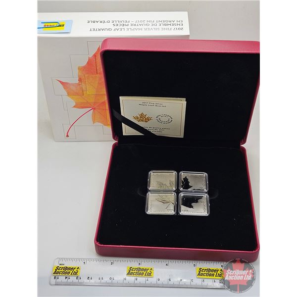 RCM Canada 2017 : $3 Fine Silver 4-Coins : Maple Leaf Quartet (COA #2564) (99.99%) (SEE PICTURES!) (