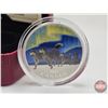 Image 2 : RCM Canada 2017 : $10 Fine Silver Coin : Dog Sledding Under the Northern Lights (COA #06333) (99.99%