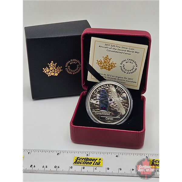 RCM Canada 2017 : $20 Fine Silver Coin : Aircraft of the Second World War : Consolidated Canso (COA 