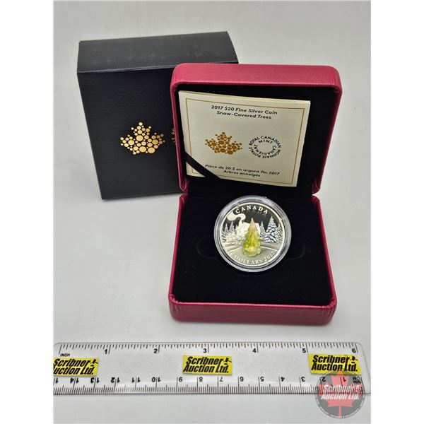 RCM Canada 2017 : $20 Fine Silver Coin : Snow-Covered Trees (COA #2151) (99.99%) (SEE PICTURES!) (GS