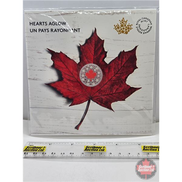 RCM Canada 2018 : $5 Fine Silver Coin : Hearts Aglow (Unopened) (99.99%) (SEE PICTURES!) (GST Exempt