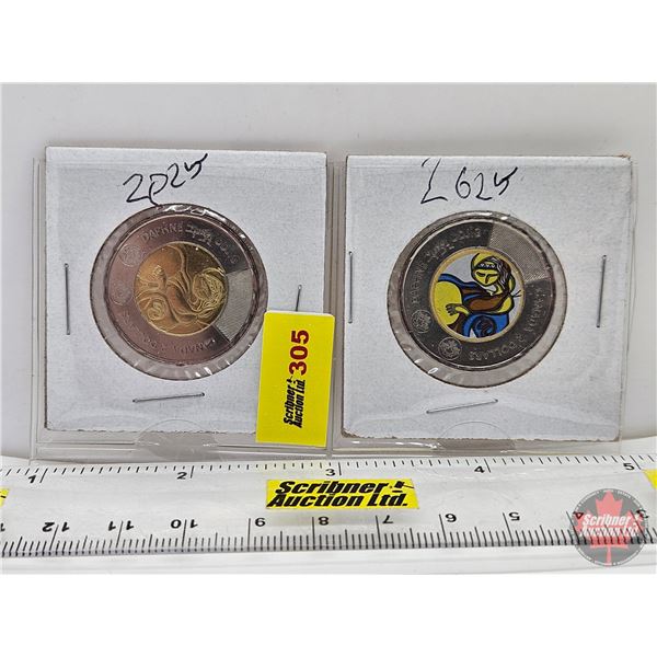 Canada $2 Toonie (2): 2025 (Color & Non-Color) : Daphne Odjig