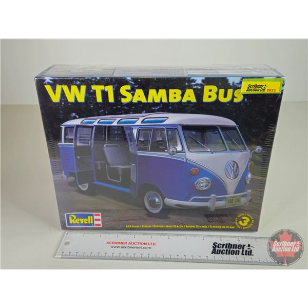 Revell Model Kit : VW T1 Samba Bus (2010) (NIB) (Scale 1:24) (Box Measures : 3"H x 11-1/2"W x 9-1/4"