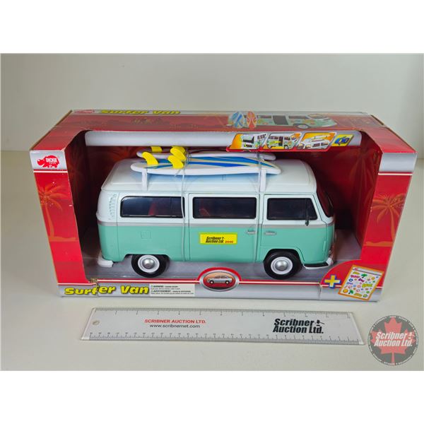 Dickie Toys : Surfer Van (Plastic Friction Toy) (Box Measures : 8"H x 16"W x 6"D)